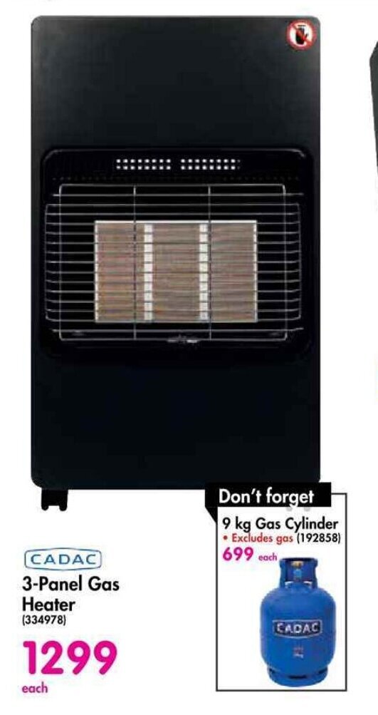 Cadac 3Panel Gas Heater offer at Makro