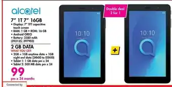 Makro Alcatel 7" 1T 7" 16GB/ 2 GB Data offer