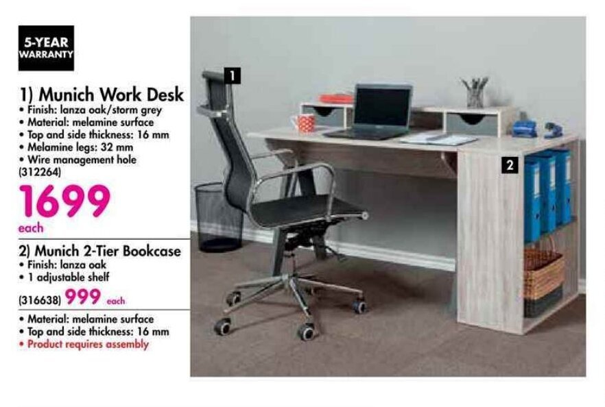 Munich Work Desk offer at Makro
