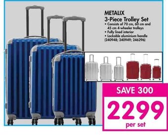 Makro Metalix 3-Piece Trolley Set offer