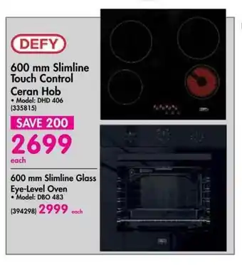 Makro Dety 600mm Slimline Touch Control Ceran Hob offer