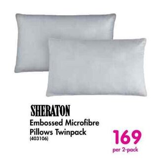 Makro Sheraton Embossed Microfibre Pillows Twinpack offer