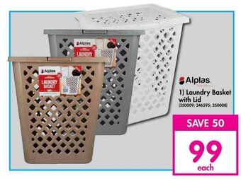 Makro Alplas Laundry Basket with Lid offer