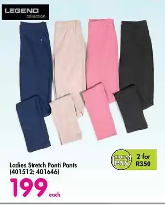 Makro Ladies Stretch Ponti Pants offer