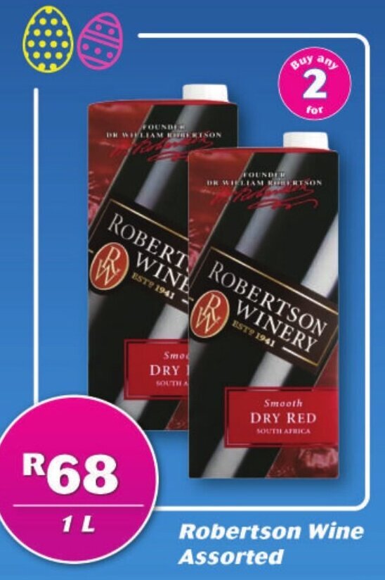 Robertson WIne Assorted 1L offer at Cambridge Liquor