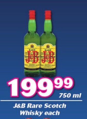 Cambridge Liquor J&B Rare Scotch Whisky each 750 ml offer