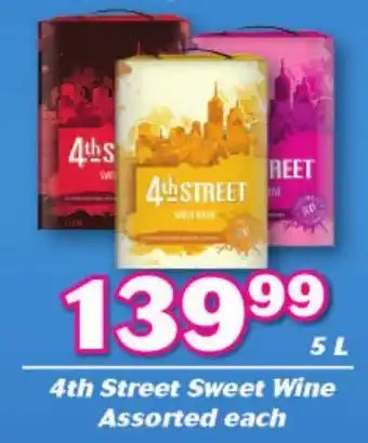 Cambridge Liquor 4th Street Sweet Wine Assorted each 5 L offer