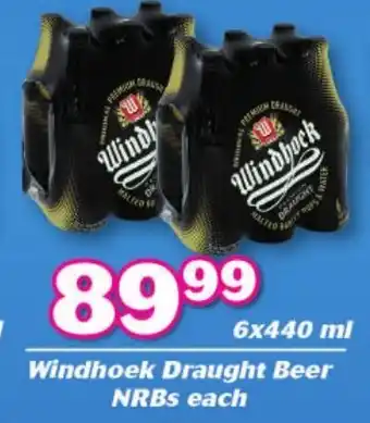 Cambridge Liquor Windhoek Draught Beer NRBs each 6 x 440 ml offer
