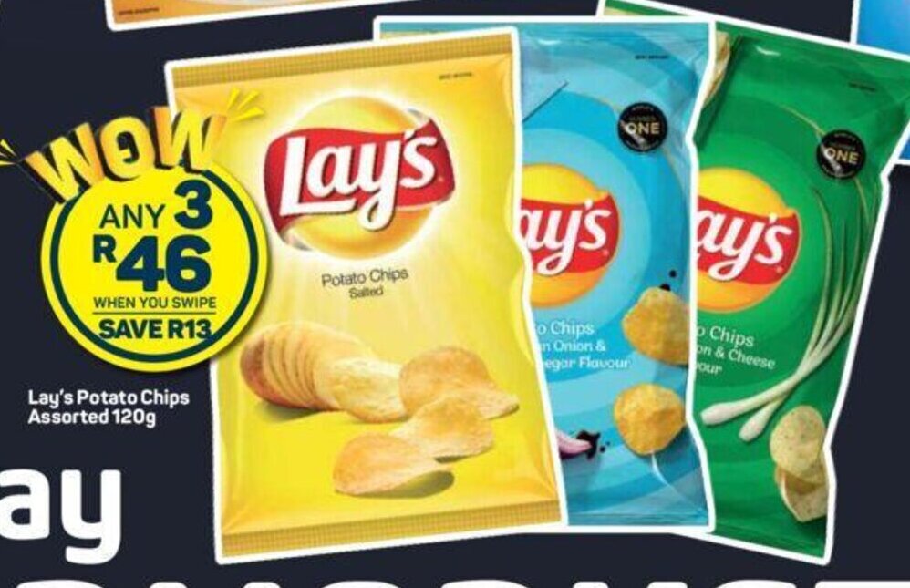 Lay's Potato Chips Assorted 120g offer at Pick n Pay