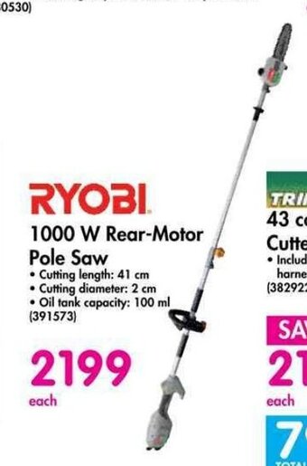 Makro Ryobi 1000W Rear-Motor Pole Saw offer