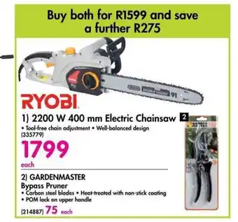 Ryobi 220W 400mm Electric Chainsaw offer at Makro