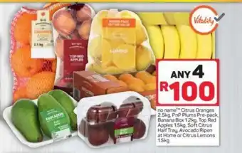 Pick n Pay No Name™ Citrus Oranges,PnP Plums,Banana Box,Top Red Apples,Soft Citrus,Avocado Ripen at Home or Citrus Lemons 1.5kg offer