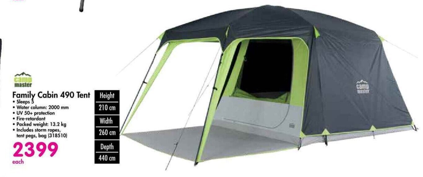 Campmaster Family Cabin 490 Tent atelieryuwa.ciao.jp