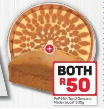 Pick n Pay PnP Milk Tart 20 cm and Madeira Loaf 300g offer