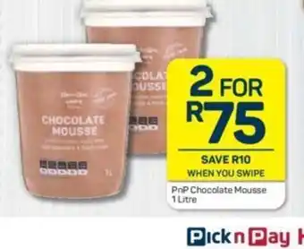 Pick n Pay PnP Chocolate Mousse 1 Litre offer