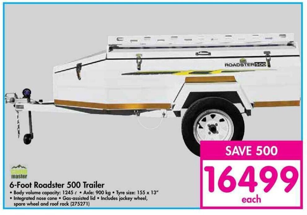 Roadster 500 Trailer 6-Foot offer at Makro