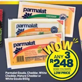 Pick n Pay Parmalat Gouda, Cheddar, White Cheddar, Mature Cheddar or White Gouda 850g offer
