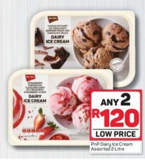 PnP Dairy Ice Cream Assorted 2 Litre offer at Pick n Pay