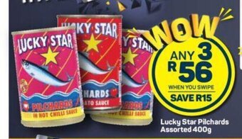 Pick n Pay Lucky Star Pilchards Assorted 400g offer