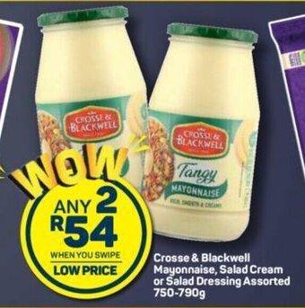 Pick n Pay Crosse & Blackwell Mayonnaise, Salad Cream or Salad Dressing Assorted 750-790g offer
