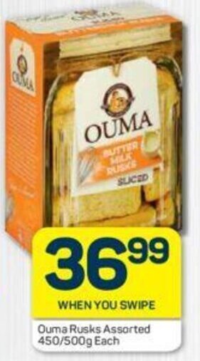 Pick n Pay Ouma Rusks Assorted 450/500g each offer