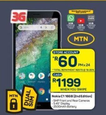 Pick n Pay Nokia C1 16Gb (2nd Edition) offer