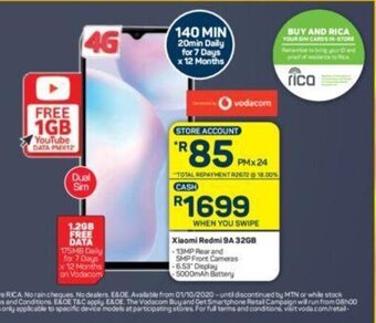 Pick n Pay Xiaomi Redmi 9A 32GB offer