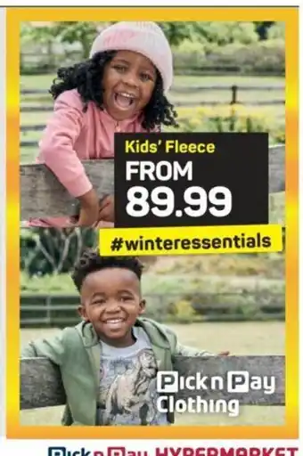 Pick n Pay Kids' Fleece offer