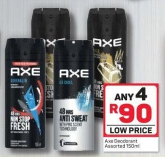Pick n Pay Axe Deodorant Assorted 150 ml offer