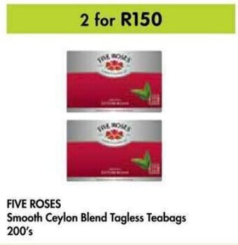 Makro Five Roses Smooth Ceylon Blend Tagless Teabags 200's offer