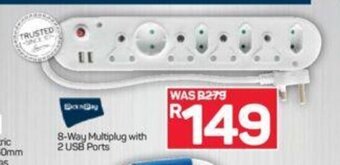 Pick n Pay 8-Way Multiplug with 2 USB Ports offer