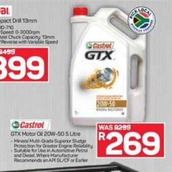Pick n Pay Castrol GTX Motor Oil 20W-50 5 Litre offer