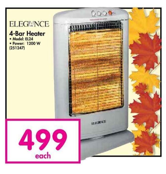 Heater 4Bar 1200W offer at Makro