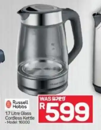 Pick n Pay Russell Hobbs 1.7 Litre Glass Kettle offer