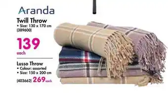Makro Aranda Twill Throw 130x170cm offer