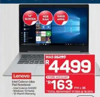 Lenovo - Intel Celeron Idea Pad Notebook