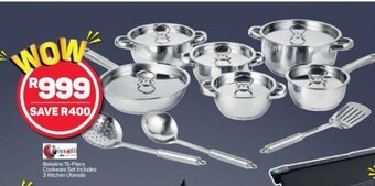 Pick n Pay Bekaline 15-Piece Cookware Set Includes 3 Kitchen Utensils offer