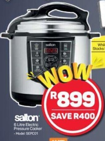 Pick n Pay Salton - 6 Litre Electric Pressure Cooker offer