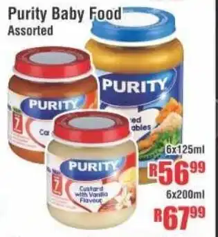 Devland Cash And Carry Purity Baby Food Assorted 6x125ml offer