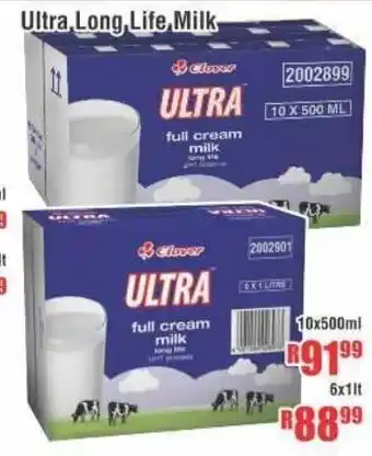 Devland Cash And Carry Ultra Long Life Milk 10x500ml offer