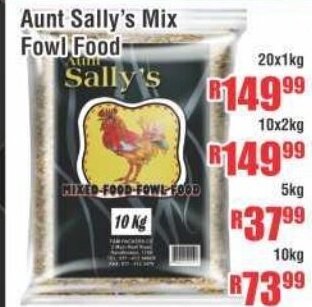 Devland Cash And Carry Aunt Sally's Mix Fowl Food 20x1kg offer
