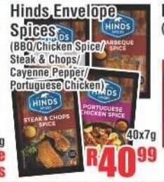 Devland Cash And Carry Hinds Envelope Spices 40x7g offer