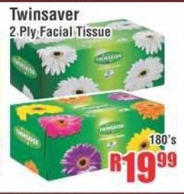 Devland Cash And Carry Twinsaver 2 Ply Facial Tissue 180's offer