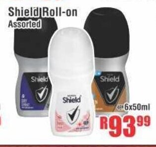 Devland Cash And Carry Shield Roll-On Assorted 6x50ml offer
