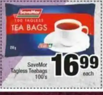 Spar SaveMor Tagless Teabag 100's offer
