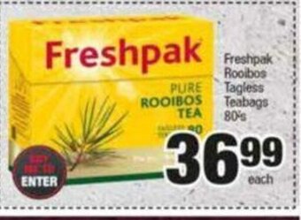 Freshpak Rooibos Tagless Teabags 80's