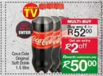 Spar Coca Cola Original Soft Drink 1.5Litre offer