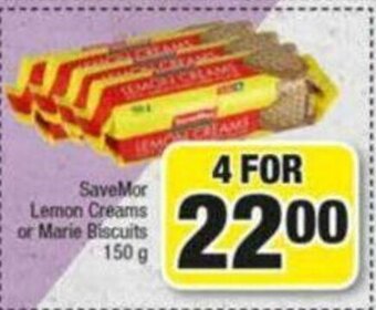 Spar SaveMor Lemon Creams or Marie Biscuits 150g offer
