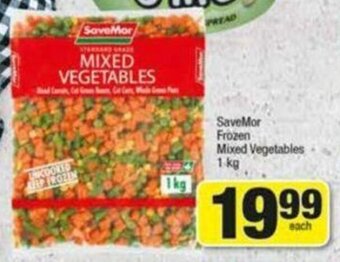 Spar SaveMor Frozen Mixed Vegetables 1kg offer