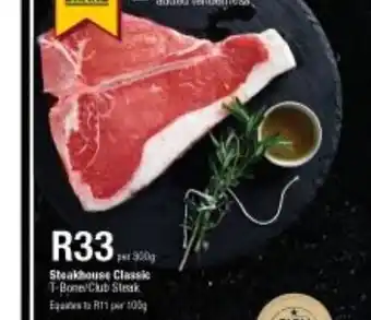 Checkers Steakhouse Classic Y-Bone Club Steak 105g offer